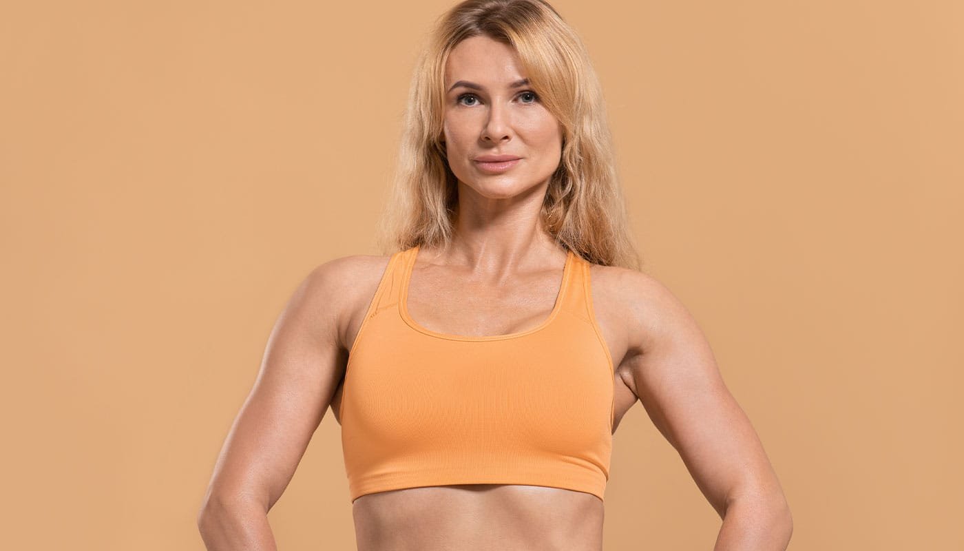 Beautiful blonde woman portrait
