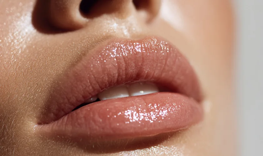 Volle Lippen nach Hyaluron-Behandlung in Berlin